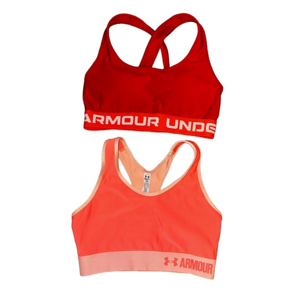 Under Armour Sports Bra Bundle Red and Orange Size Small